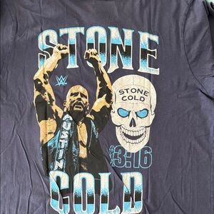 WWE Stone Cold Graphic Tee - Blue Size XXL BUT FITS LIKE AN XL